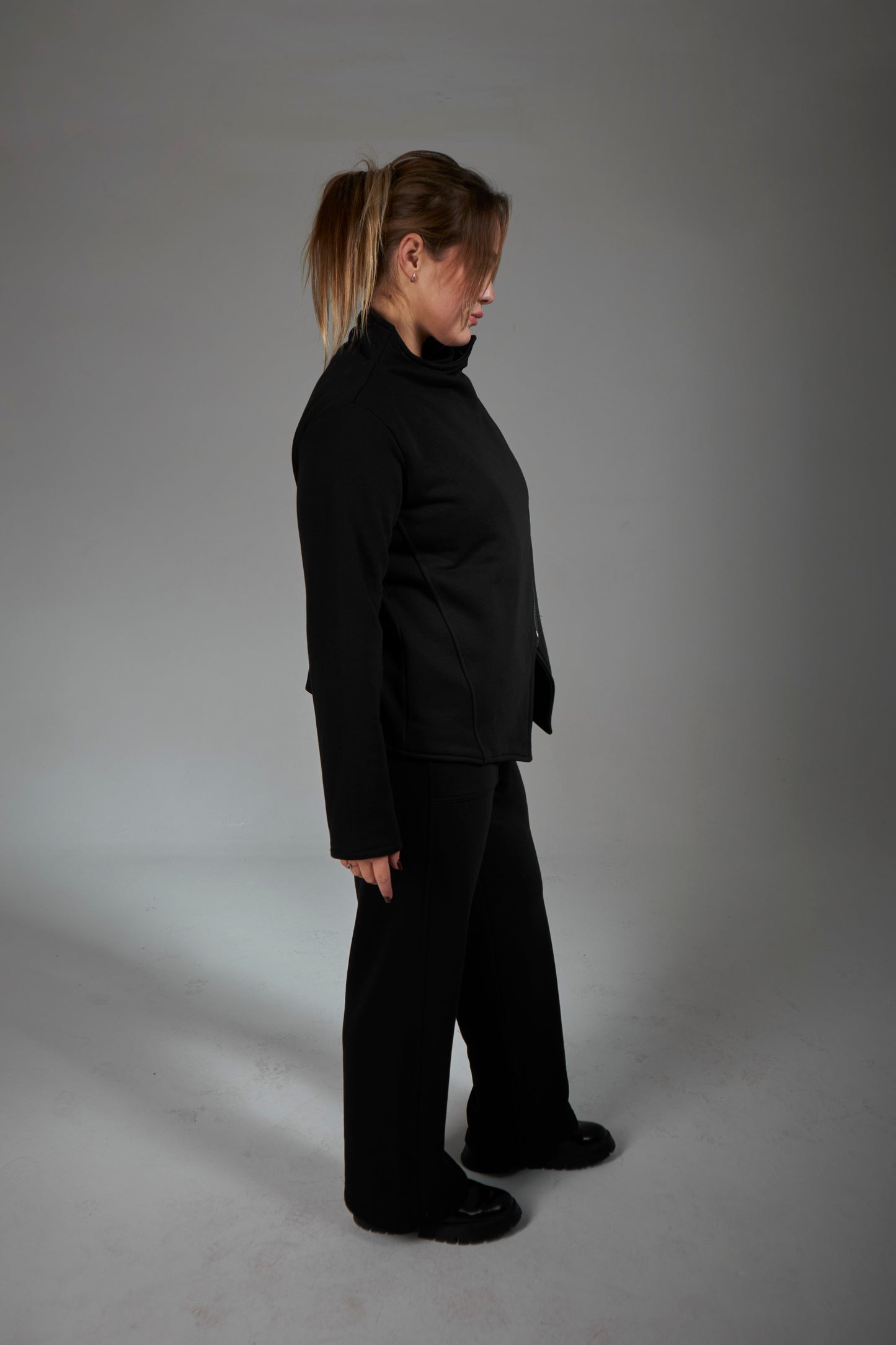 Fitted French Terry Cotton Jacket