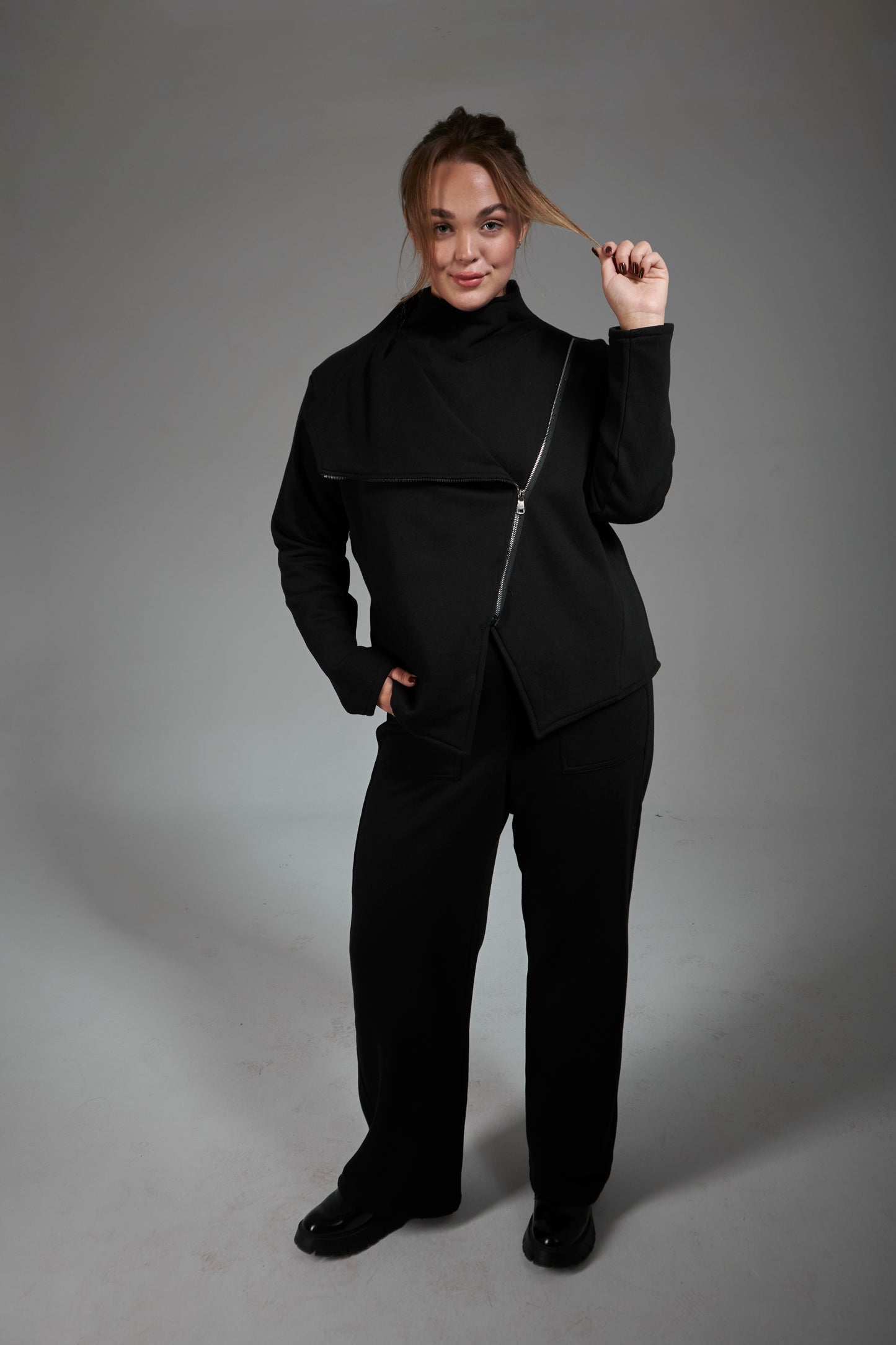 Fitted French Terry Cotton Jacket