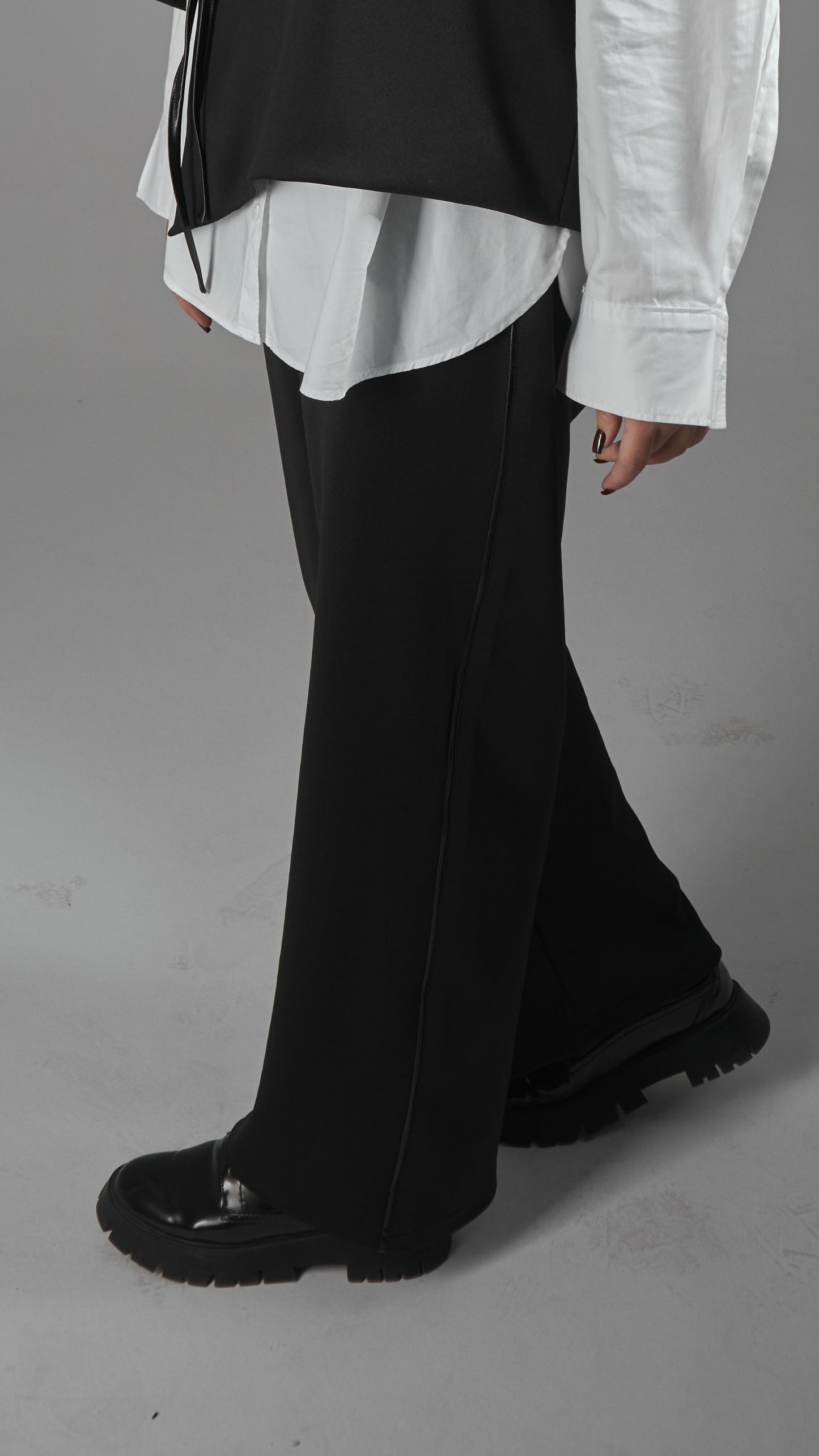 Elevated Track Pant with Luxe Faux Leather Side Accents